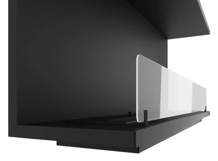 Aesthetic bioethanol fireplace Inside C1200 v2 — minimalist built‑in fireplace for a recess (3 l, 1000 mm burner)