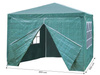 Padiglione da giardino commerciale tenda 3x3 m 4 pareti verde MultiGarden