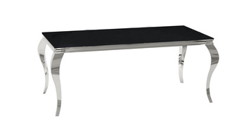 Valentino Dining Table - Masă modernă și elegantă din oțel inoxidabil și sticlă călită