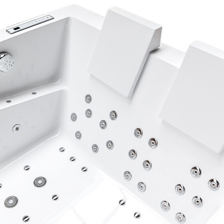 Bañera de hidromasaje blanca KARI 942 180x120 cm – Moderna bañera de hidromasaje para el baño