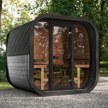 Icon 220 XL Dārza pirts 4 personām Limited Edition Black / Harvia Harvia Harvia elektriskā krāsns vai Harvia malkas / augstas kvalitātes termiski apstrādāta skandināvu egle | Wellness | Relaksācija | SPA | Wellness | Relaksācija | SPA | Thermo Wood