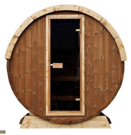 Vonkajšia terasa Sauna Black Easter Edition + ľadová vaňa / Elektrický sporák alebo WIFI sporák / Vysoko kvalitný škandinávsky smrek (Thermowood)