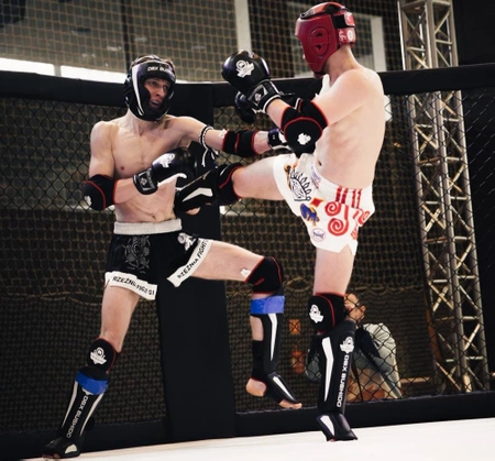 Boxing Sparring Gloves Black and White ARB-407a