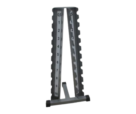 BT403.1 — Suporte para halteres cromados (0,5–10 kg) | Suporte profissional para ginásios e clubes de fitness