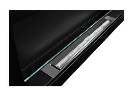 SLIM Biofireplace 900x400 Black Textured with Glass