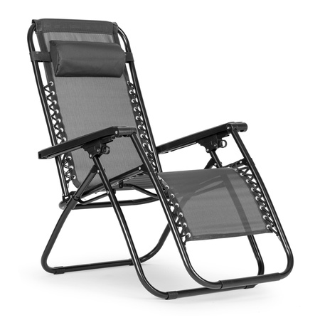 Tumbona de playa Zero Gravity para jardín | Respaldo ajustable para patio o balcón en beige, negro, azul y gris | Cómoda silla de jardín de estilo moderno para patio y balcón