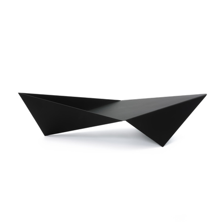 Geometrisk havebålfad BOAT QualitySPA — (stål 3 mm, mat sort), „Ahoy, ild!”