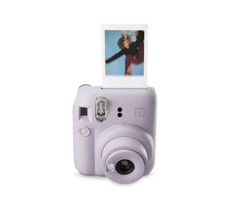 Instax mini 12 instantný fialový fotoaparát s bleskom fujifilm