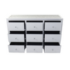  AMARO 9-DRAWER GLASS BOX - steklo + MDF - 130 × 80 × 40 cm