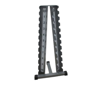 BT403.1 - Suport pentru haltere cromat (0,5-10 kg) | Suport profesional pentru săli de sport și cluburi de fitness