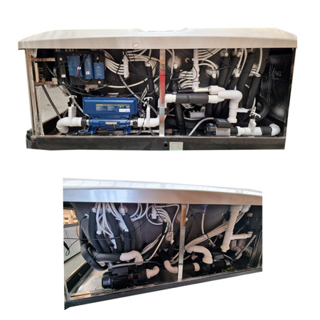 Садова ванна-джакузі SPA340 Cappuccino з натурального дерева 220х220 см - елегантність і релаксація на свіжому повітрі