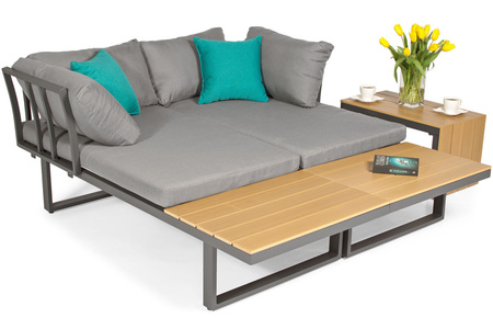 Hjørnesofa i aluminium Kameleon | Aluminium havemøbler, moderne design, til terrasse og have