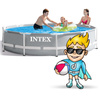 Piscine de jardin Frame 305 x 76 cm 15 en 1 + machine à bulles GRATUITE