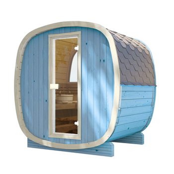 Sauna zewnętrzna Uku 130 dla 3-4 osób / NOWA KOLEKCJA RAINBOW / Wyłącznie ogrzewanie elektryczne / Wysokiej jakości świerk nordycki (drewno termiczne sosnowe) | Wellness | Relaks | SPA | Wellness | Relaks | SPA | Styl nordycki | Drewno termiczne