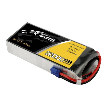 Tattu 22000mAh 14.8V 30C 4S1P Lipo Pack akkumulátor EC5 csatlakozóval