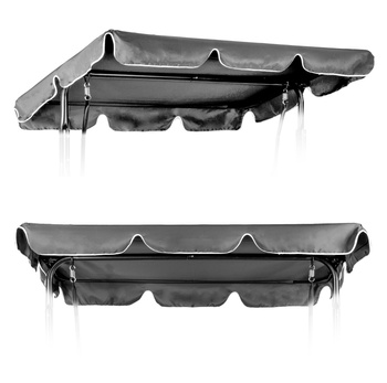 Daszek do huśtawki 210 x 145 cm wodoodporne poszycie szary ModernHome | meble do ogrodu, wypoczynek, nowoczesny styl