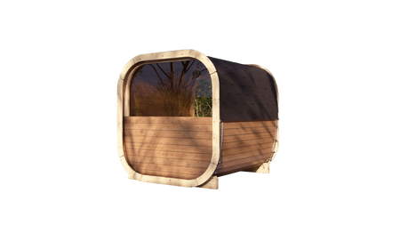 La sauna esterna Eke 220 per 4-6 persone / Fornello elettrico o a legna Harvia / Abete nordico di alta qualità (legno termico di pino) | Wellness | Relax | SPA | Wellness | Relax | SPA | Stile nordico | Legno termico