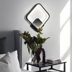 Kinkiet Led Kwadrat Czarny 14W 4000K