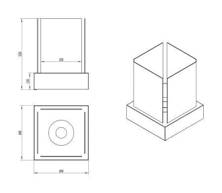 Fritstående biopejs Sunset Garden brun mat