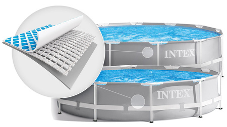 Piscina de jardín con estructura 366 x 76 cm 16 en 1 + máquina de burbujas GRATIS