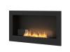 Hanging built-in biofireplace Inside 900 – black / INOX, Antisol glass
