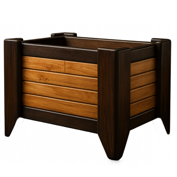 Jardinière de jardin OCTOPUS Dusted Aloe – 45 × 29 × 30 cm, 15L, peinte à la main