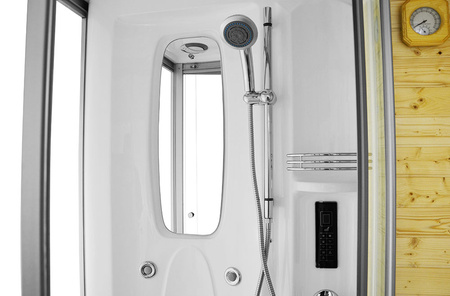 MO-1706 TRIO, Trockensauna, Dampfsauna und Duschkabine 165X105X215CM | Heimisches SPA | Skandinavischer Stil