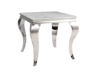Mesa de centro PRINCE B, cerámica blanca