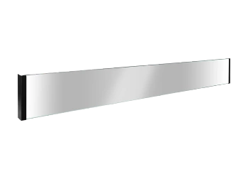 Glas til hængende biopejs 1200x400 – hærdet glas med sorte håndtag