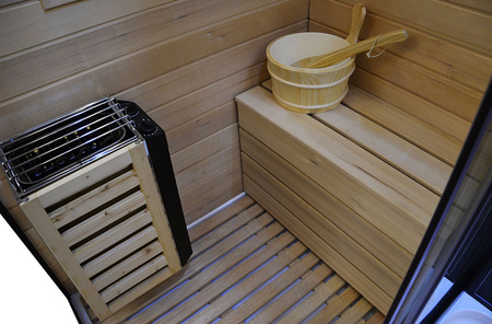 MO-1751B LEWA TRIO, sauna seca, sauna de vapor y cabina de ducha 180X110X223CM | Minimalismo Elegante | Estilo Escandinavo