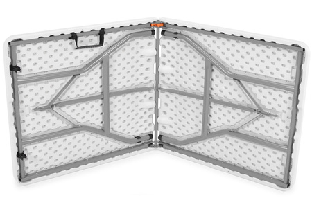 Saliekamais 240 cm garš ēdināšanas galds - balts