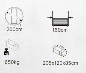Sauna de jardín EDA 160 – Nueva colección Rainbow / Espaciosa sauna exterior para 3-4 personas con estufa eléctrica, ideal para relajarse en el jardín.