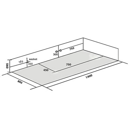 Wanna SPA z hydromasażem do domu, Lewa 140×80 cm 16 dysz | Jacuzzi
