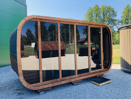 Sauna esterna Klaar per 4-6 persone - Nuova collezione Rainbow / Solo riscaldamento elettrico / Abete nordico di alta qualità | Benessere | Relax | SPA | Benessere | Relax | SPA | Stile nordico | Legno termico