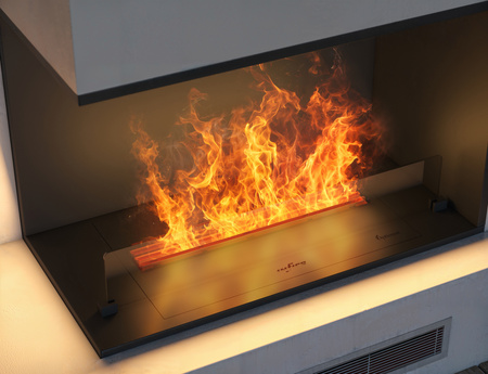 INVAPO INSIDE L800 Hjørne Dampkamin 3D – Moderne indbygningsbiopejs