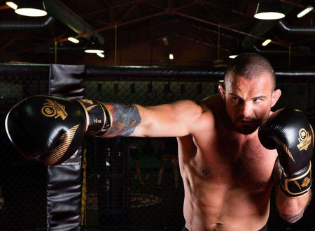 Боксови ръкавици от естествена кожа B-2v13