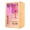 Sauna de infrarrojos con piedras de sal del Himalaya MO-EA2R | Wellness | Relax | SPA | Madera Termotratada | Madera Natural