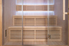 Sausā sauna 4 personām ar HARVIA 6 kW plīti 180 x 140 x 200 cm | Wellness | Relax | SPA | Panorāmas stikls | Ģimenei un draugiem