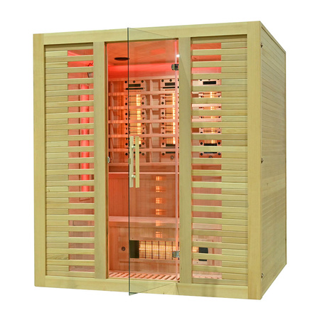 MO-RL4ST XL infrasarkanā sauna ar sāls akmeni un turmalīniem | Wellness | Relax | Spa | Gatavs uzstādīšanai | Luxury Relaxation