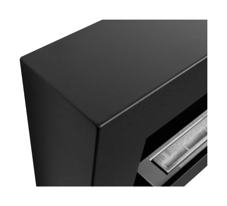 BOX 900x400 hanging bio-fireplace, black textured matt – a modern fireplace without a chimney