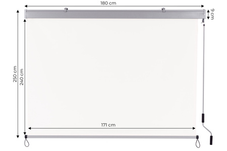 Roleta markiza pionowa zwijana na korbkę balkon taras altana beżowa MultiGarden