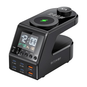 Sveglia con caricatore Blitzwolf BW-FW10 2xUSB-A, 4xUSB-C, 240W