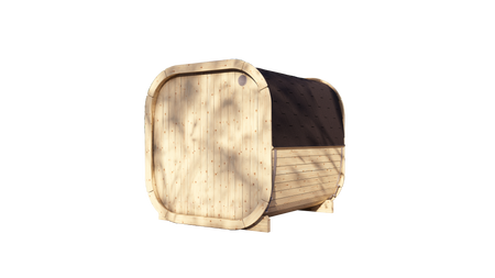 La sauna esterna Eke 220 per 4-6 persone / Fornello elettrico o a legna Harvia / Abete nordico di alta qualità (legno termico di pino) | Wellness | Relax | SPA | Wellness | Relax | SPA | Stile nordico | Legno termico