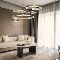 Lampada LED PREMIUM 326W cerchi dorati + telecomando.