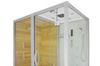 MO-1752W TRIO ESQUERDO canto, sauna seca, sauna a vapor e cabine de duche 180X110X223CM