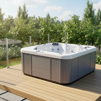 Balboa Hot Tub 6-personers SPA-badkar Geniss ZR7102 – Jacuzzi med hydromassage för 6 personer, hem- och utomhus-spa