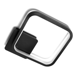 Led Τετράγωνο Φωτιστικό Τοίχου Μαύρο 14W 4000K