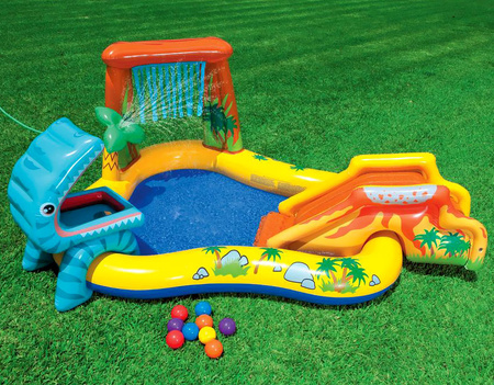 Водний майданчик дитячий басейн гірка фонтан Intex 57444