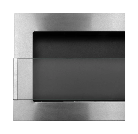 Bio-lareira suspensa em inox com vidro 900x400 – aço inoxidável, design moderno