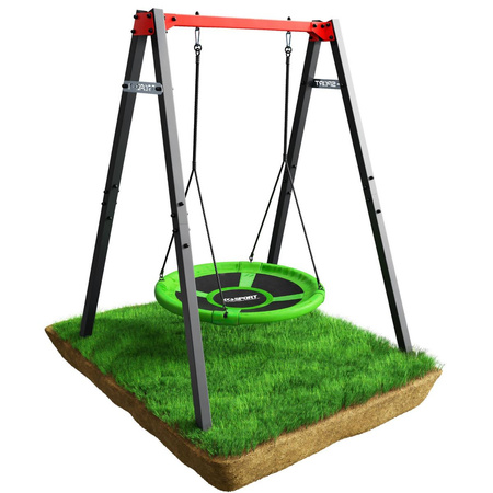 Garden swing for children with a nest swing